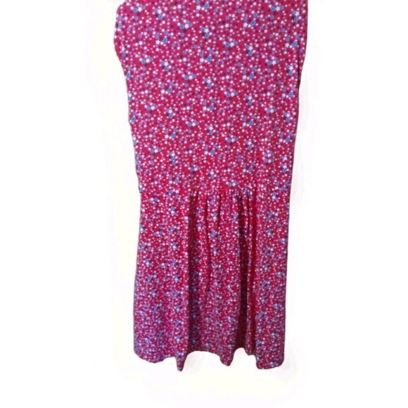 Lands End  Cross-Over Dress Womens Xlg Size 18 Red-Blue White Stars Stretch - Picture 3 of 14
